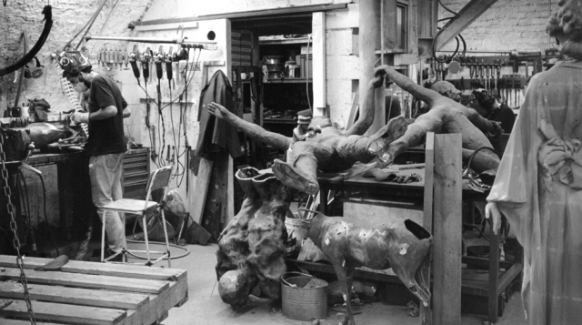 Making Gracie Fields, Bronze Age Foundry, Limehouse Basin E14