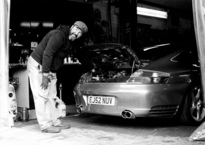 Paul and the Porsche, Prestige Autocare, Huddart Street, Bow E3
