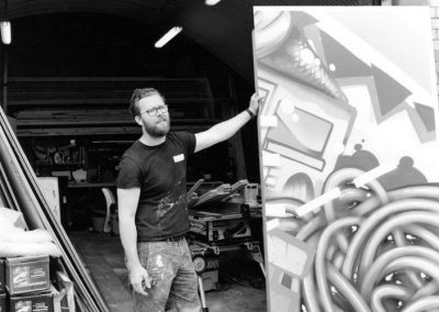 Nick - props maker, Rule One Productions, Tilbury Road, Leyton Midland Road E10