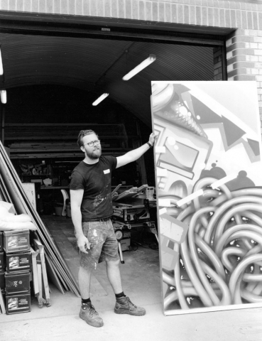 Nick - props maker, Rule One Productions, Tilbury Road, Leyton Midland Road E10