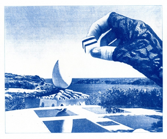Dali's Hand (Cyanotype photocomposite)