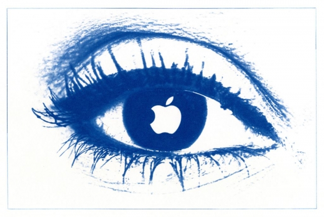 English Idioms: the Apple of one's Eye (Cyanotype photocomposite)