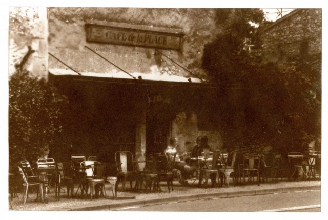 Van Dyke print: Cafe de la Place, Eygalieres France