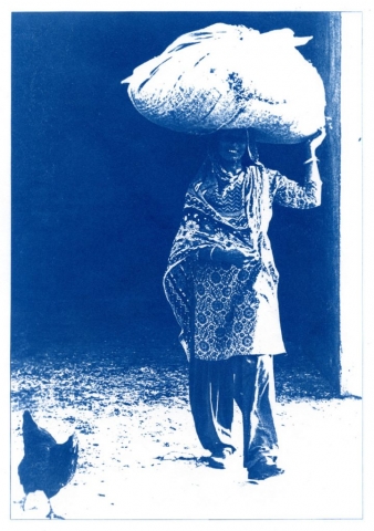 English Idioms: ... Keep a Level Head. (Cyanotype photocomposite)