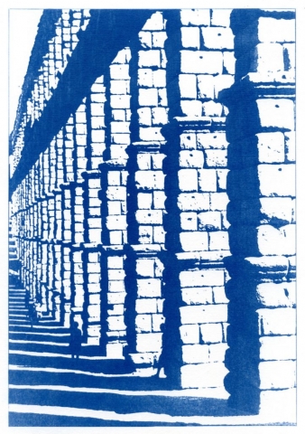 English Idioms: ... you've Stepped out of the Shadows. (Cyanotype photocomposite)
