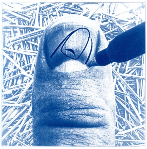 English Idioms: a Thumbnail Sketch (Cyanotype photocomposite)
